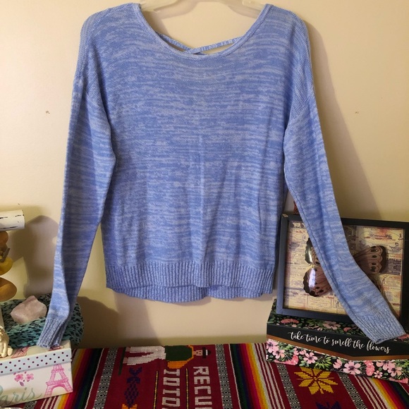 🌟B2G1🌟SO Perfectly Soft Marled Baby Blue Sweater - Picture 10 of 11